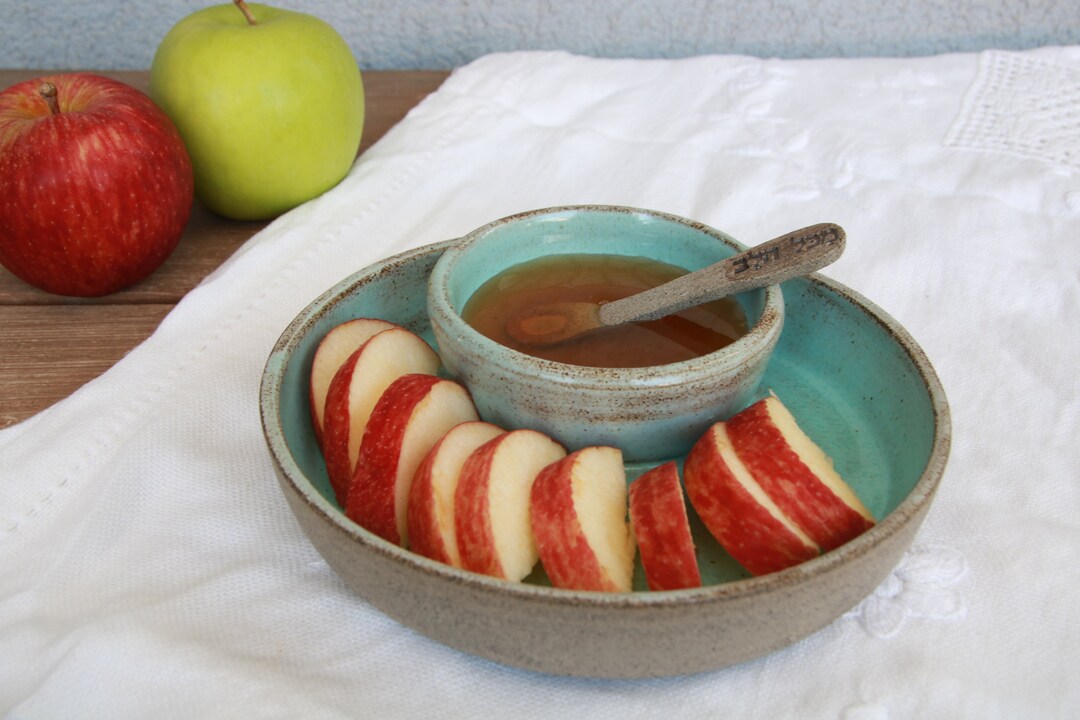 Apple and Honey Plate Set Ceramic Apple and Honey Dish Rosh Etsy