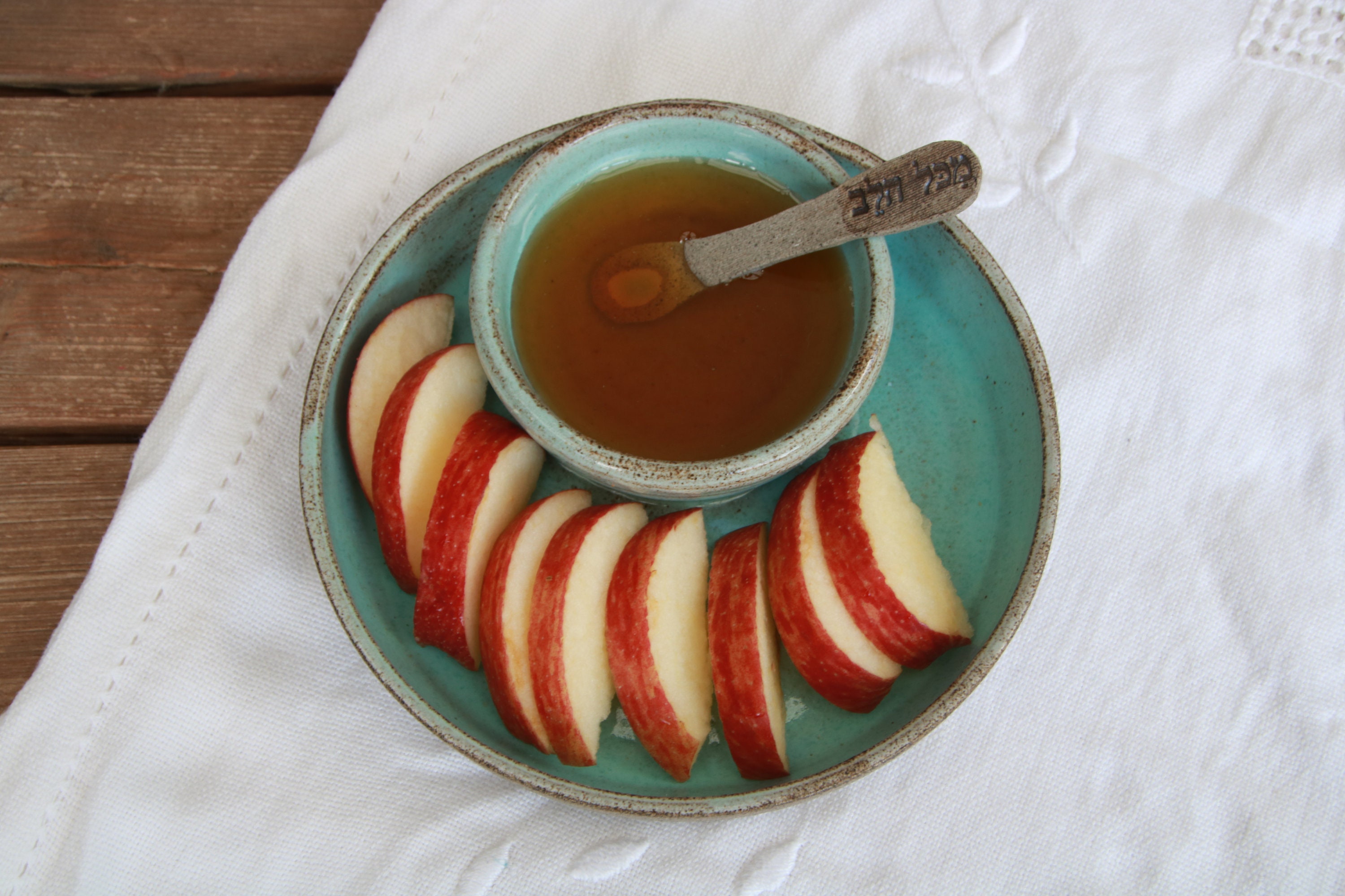 Apple and Honey Plate Set Ceramic Apple and Honey Dish Rosh Etsy