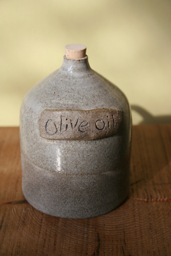Ceramic olive oil cruet Pottery Olive Oil Dispenser Etsy