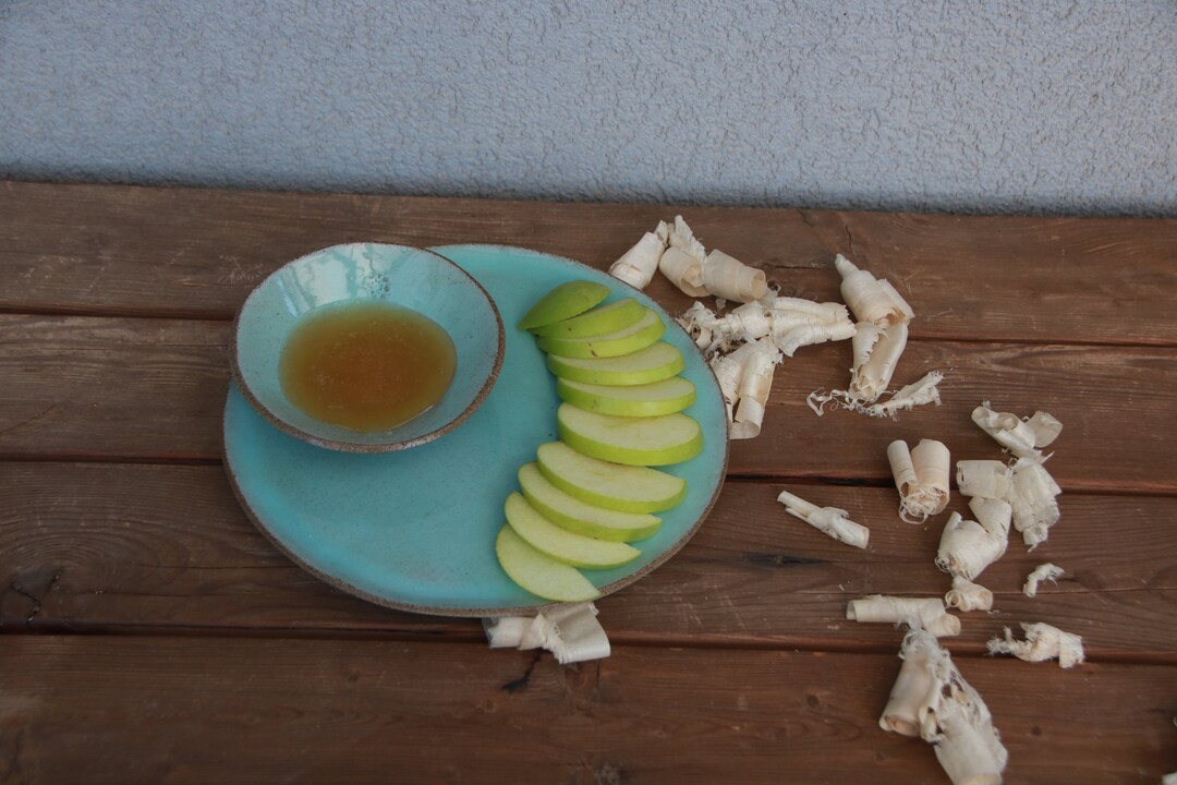 Apple and Honey Dish Apple and Honey Plate Set Ceramic Rosh Etsy