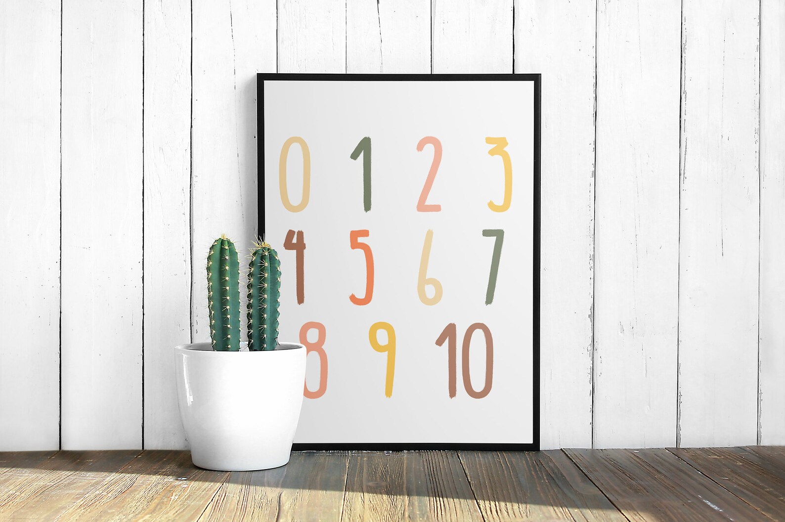 NUMBERS Print Numbers Wall Art Nursery Decor Nursery Etsy