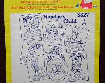 Transferencias para planchar de la tía Martha - Monday's Child n.° 3827 - Bordado, bordado con aguja, pintura sobre tela y acolchado