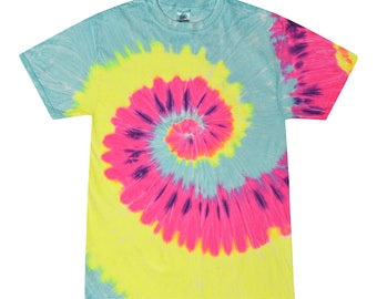 Tie Dye Neon Bright Colors Fun New T-shirts Cool Kids Size Xs | Etsy