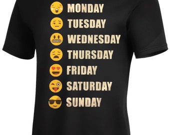 Weekly Emoji Life EMOJI  T-Shirt Assorted Colors Kids Size S-XL At  123emmashirts