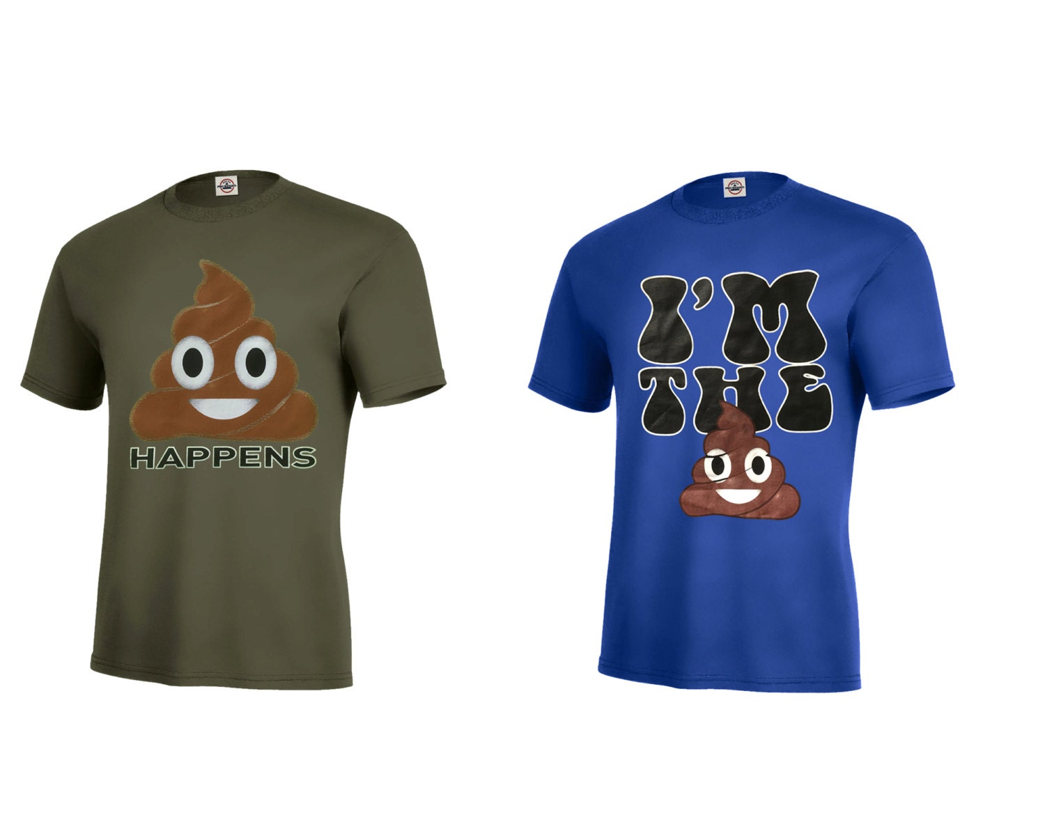 S#@T Happens Funny Poop Emoji Icon Graphic T-Shirt Assorted Colors Size-S-5XL, At  123emmashirts