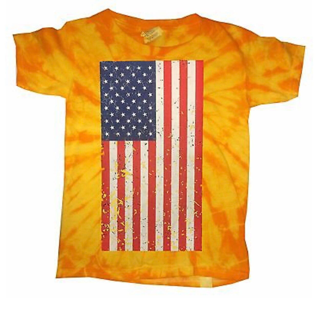 Stars & Stripes/American Flag Tie Dye t-shirt cotton sizes M-2X