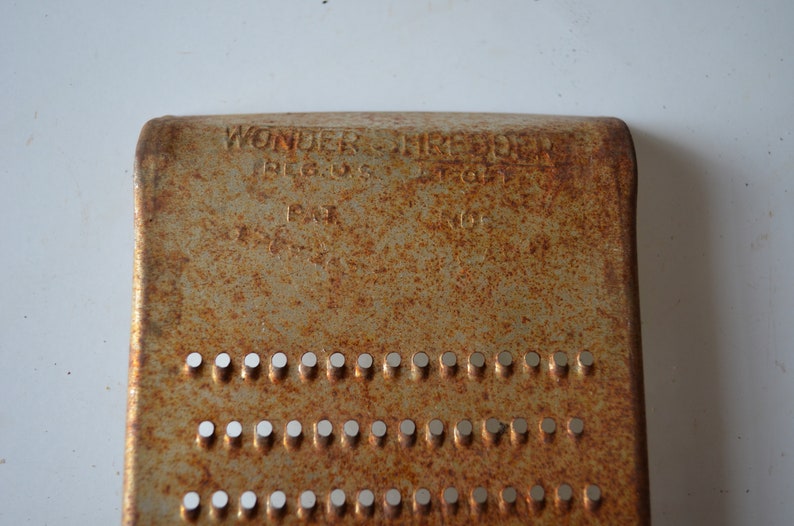 Vintage Wonder Rusty Cheese Grater Etsy