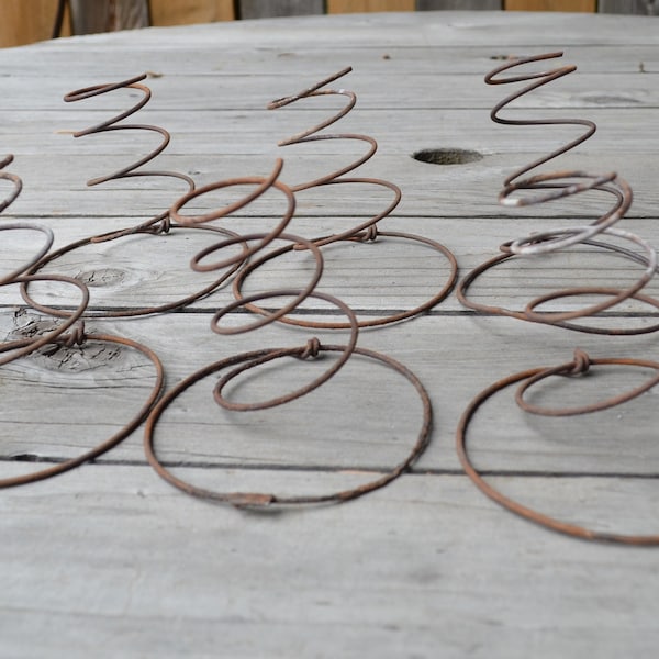 Reduced~~ Six Short Rusty Crusty Tornado Shaped Coil ~ Bed Springs