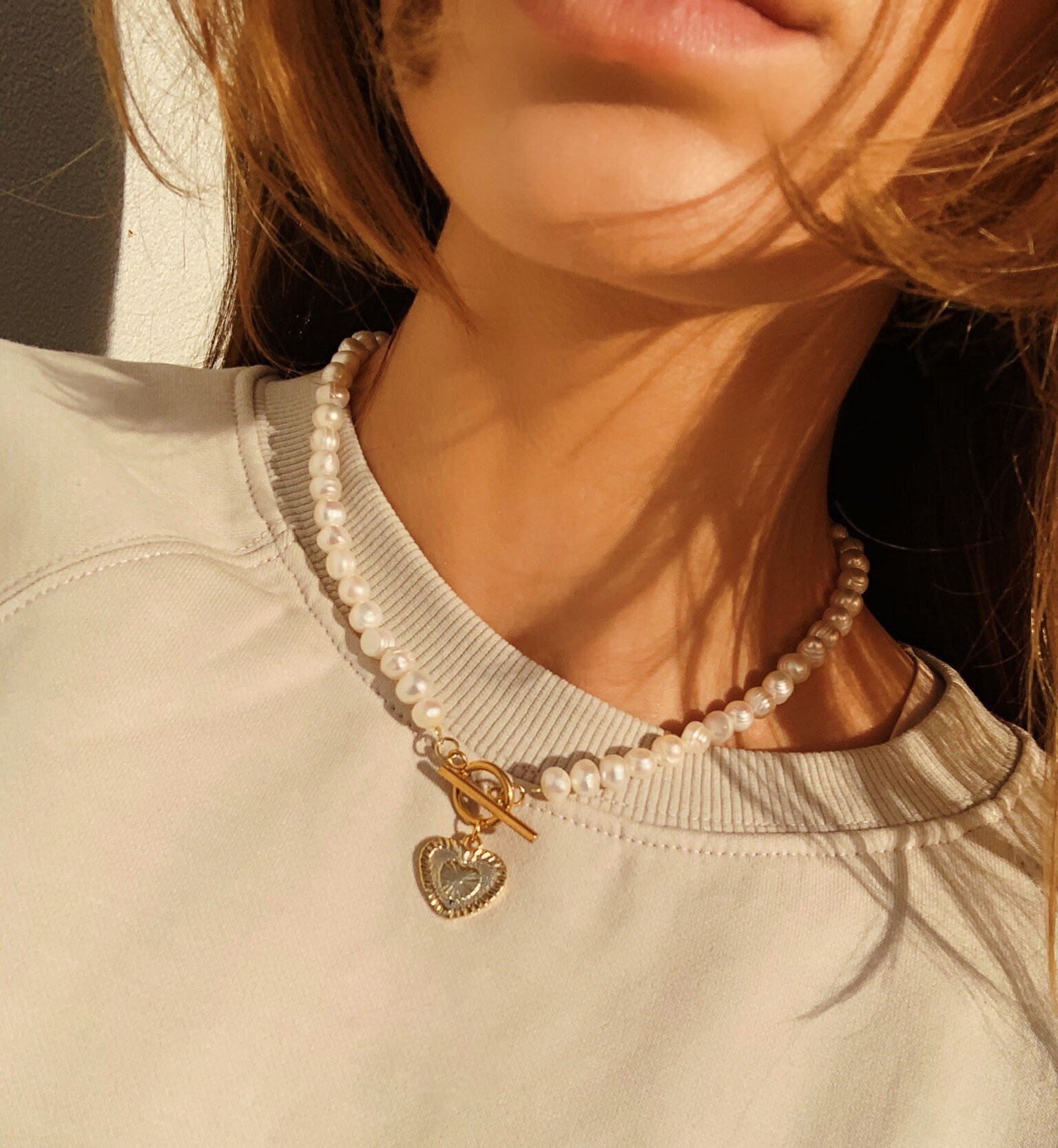 The Heart Series Gold Heart Lock & Key Necklace by FV Jewellery