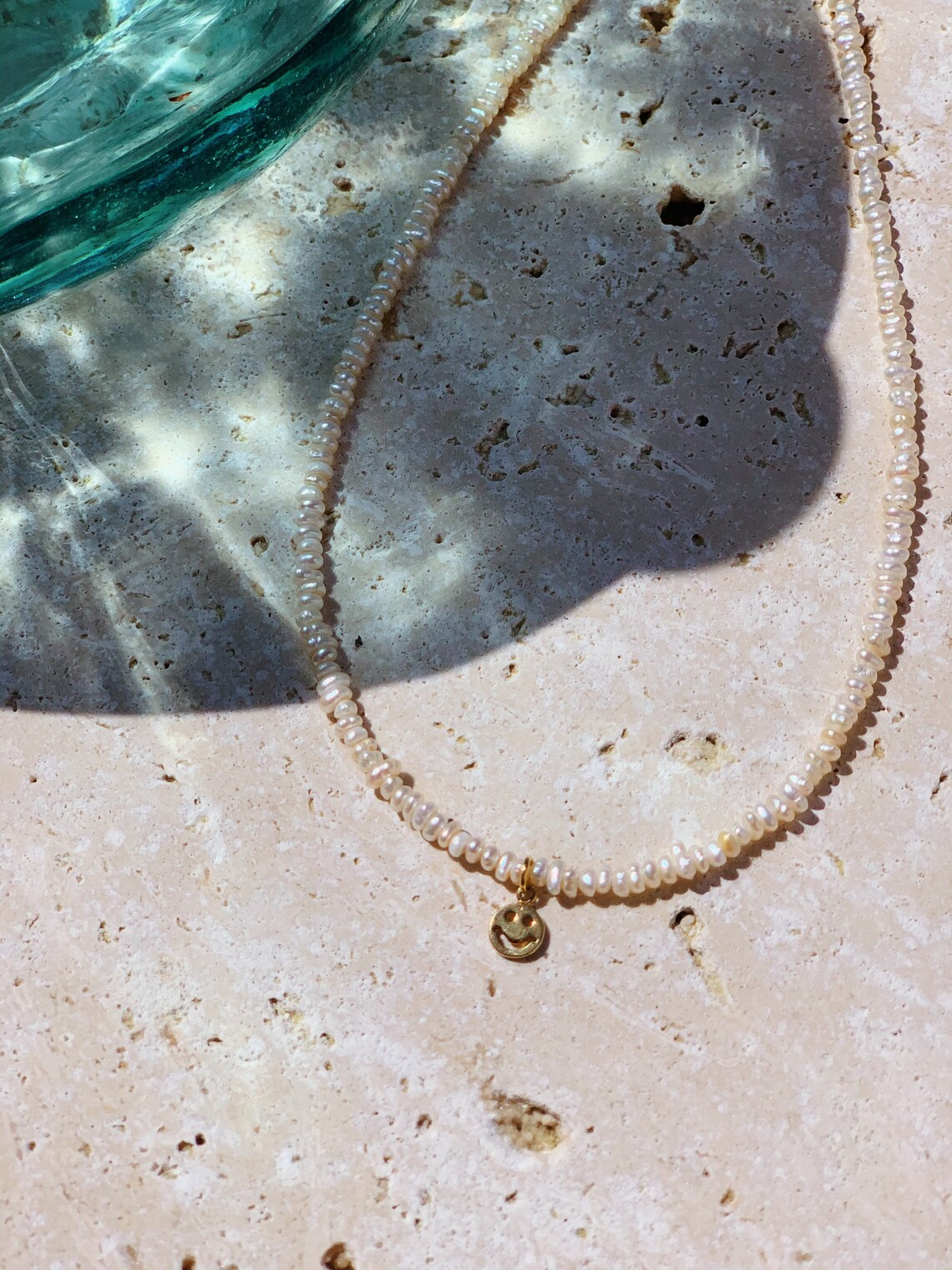 Smile Smiley Face Pearl Necklace. Smiley Face Necklace. Etsy