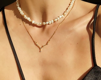 Cancer Zodiac Necklace: Gold Plated Sterling Silver Constellation Jewelry