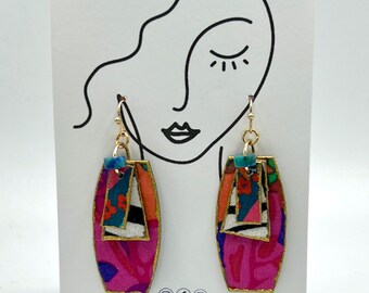 Abstract Art Fusion Earrings - Modern Wearable Art - Bold Design Pieces - Unique, One-of-a-Kind, Handmade - Choose from 4 Styles - (#6)
