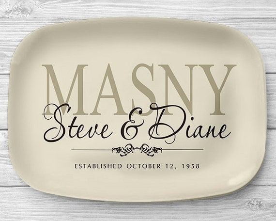 personalized serving tray ivory