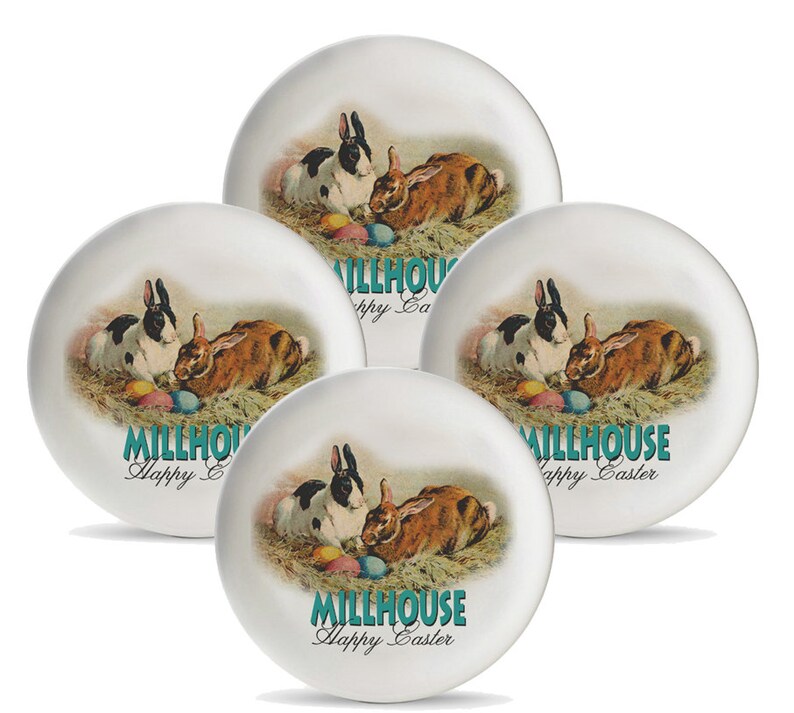 Set of 4 Personalized Easter Plates Personalized Melamine Etsy