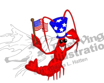 Patriotic Crawfish