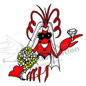 Crawfish Bride Graphic