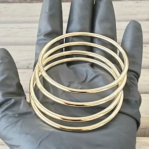 One Stacking Hoop Stacking Bangle in Jeweler&#39;s Brass, Copper, or Bronze, Create Your Set