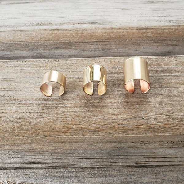 Jewelers Brass Cuff Earring  |  Bare Metal Gold Cuff Earring | Boho Brass Cuff Earring | Gypsy Cuff Earring | Adjustable Cuff Earring