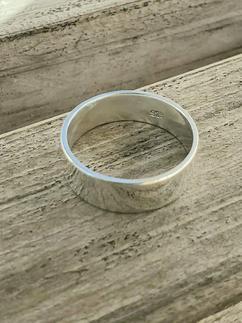 Anillo de pulgar de plata de ley lisa 925 para hombres y Etsy