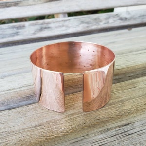 Cold Worked Hammered Copper Cuff Bracelet Customized Bracelet Gypsy Bracelet Ethnic Bracelet Boho Bracelet Polished Copper Cuff image 9