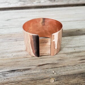 Cold Worked Hammered Copper Cuff Bracelet Customized Bracelet Gypsy Bracelet Ethnic Bracelet Boho Bracelet Polished Copper Cuff image 8