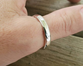 Hammered Sterling Silver Thumb Ring | Textured Band