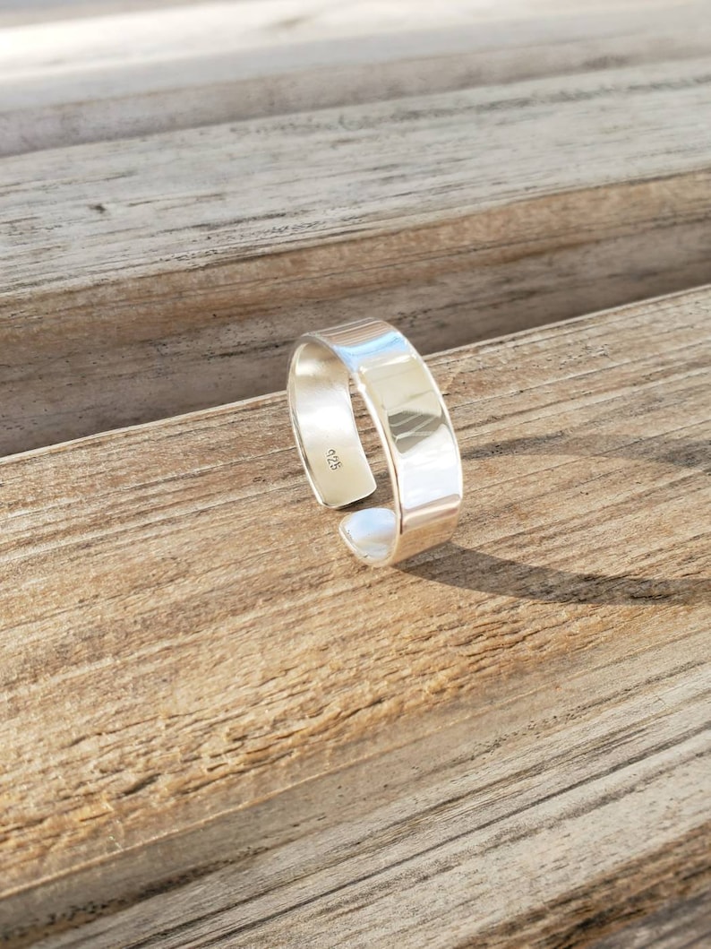 Anillo de pulgar de plata de ley lisa 925 para hombres y Etsy
