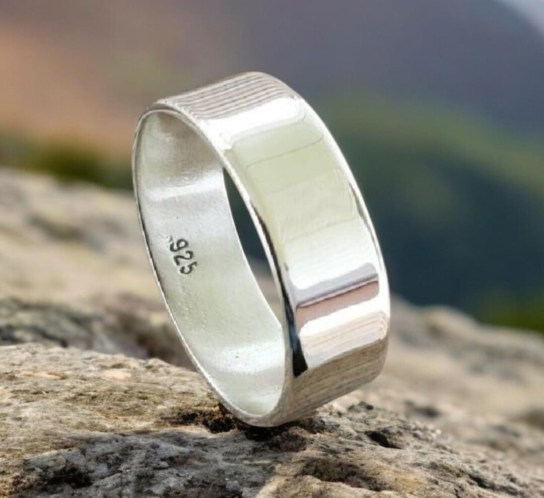 925 Sterling Silver Thumb Ring | Adjustable Boho Band - Etsy