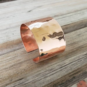 Cold Worked Hammered Copper Cuff Bracelet Customized Bracelet Gypsy Bracelet Ethnic Bracelet Boho Bracelet Polished Copper Cuff image 2