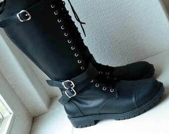 black high boots men