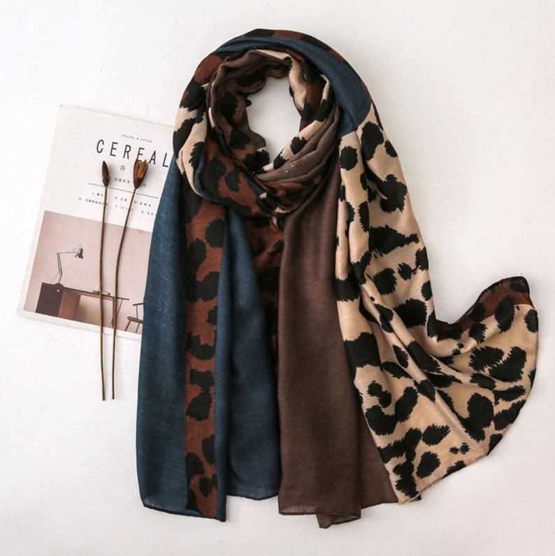 Women's Shawl Animal Print Leopard Print Vintage Style Etsy