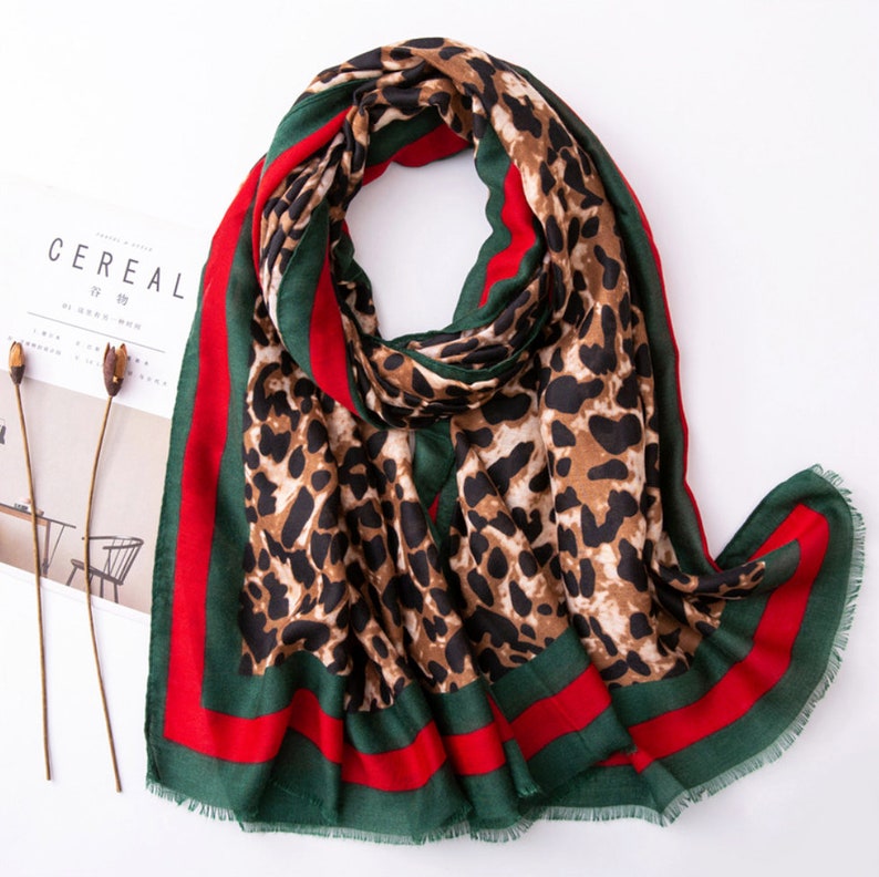 Women's Shawl Animal Print Leopard Print Vintage Style Etsy