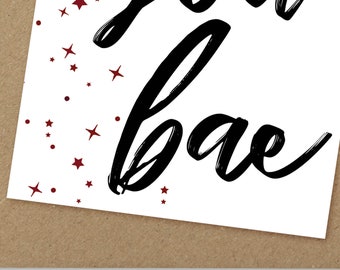 Ich liebe dich bae druckbare Karte | DIN A6