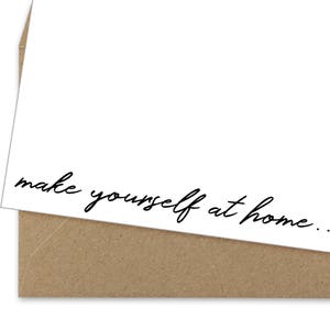 make yourself at home... printable card | hospitality card, Airbnb card, vacation rental thank you, welcome card - A6