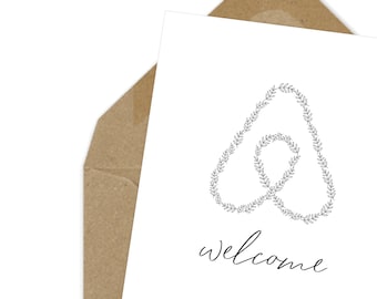 welcome, printable hospitality card, Airbnb cards, welcome, make yourself at home
