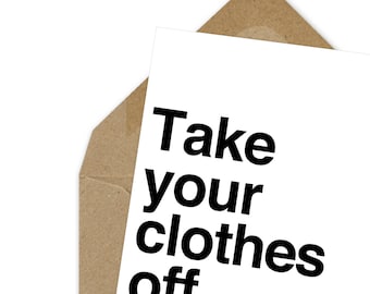 take your clothes off card | A6