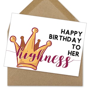 queen birthday card, print at home image 1