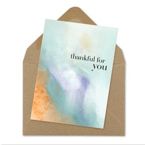 thankful for you • printable card, print at home, instant print