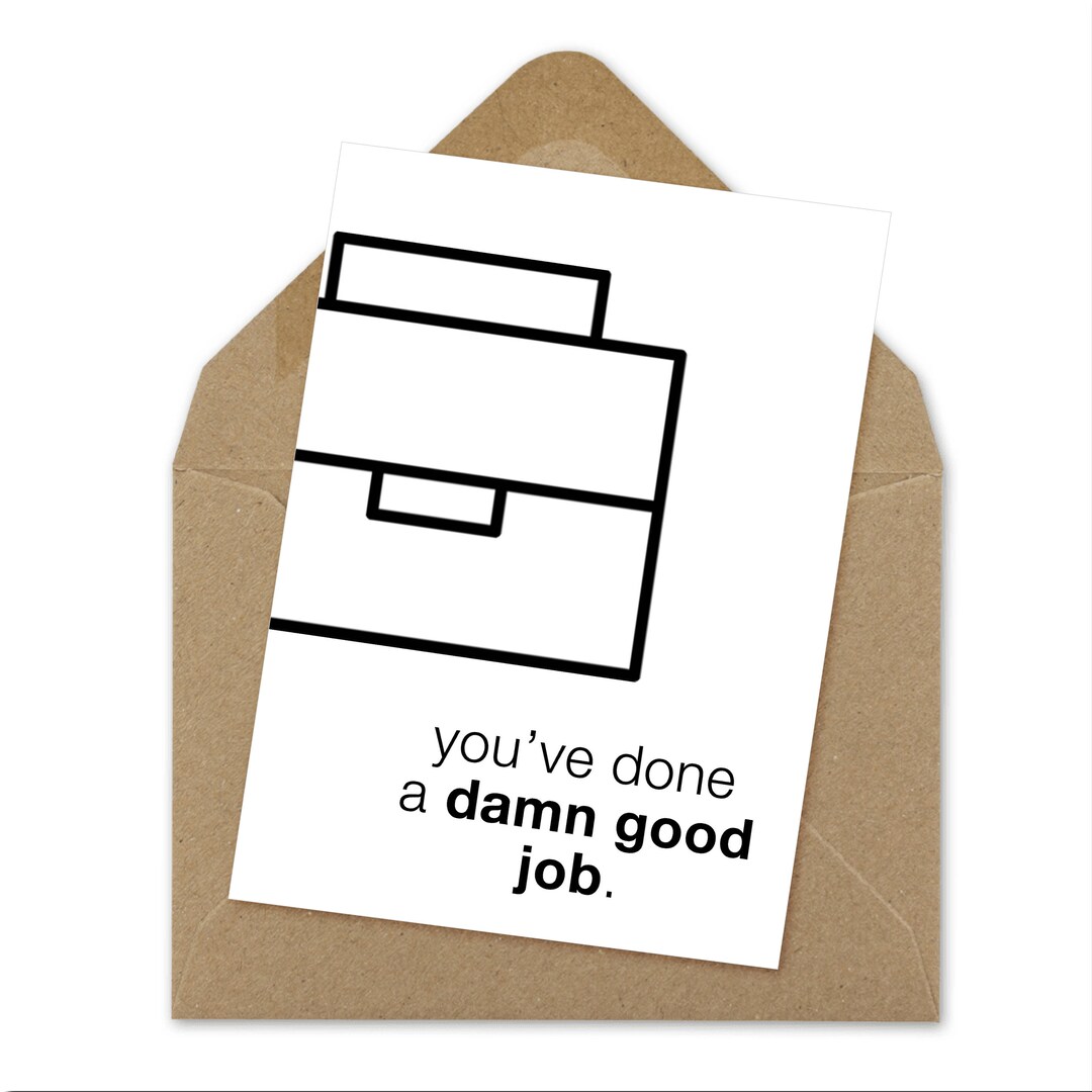 Damn Good Job Printable Card | A6 - Etsy