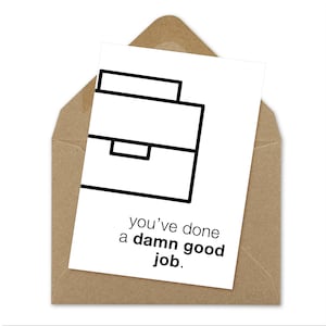 damn good job printable card | A6