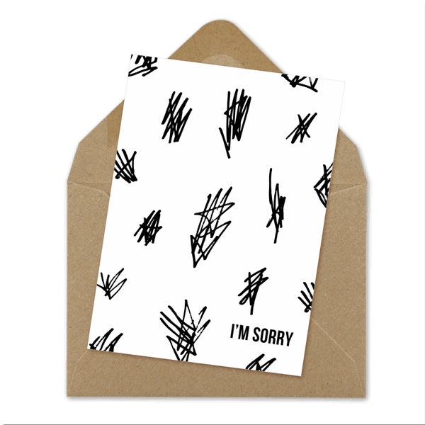 I'm Sorry Card - Etsy