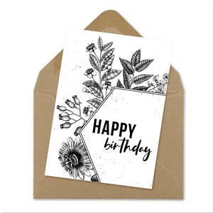 happy birthday, print at home, birthday card, printable card | A6