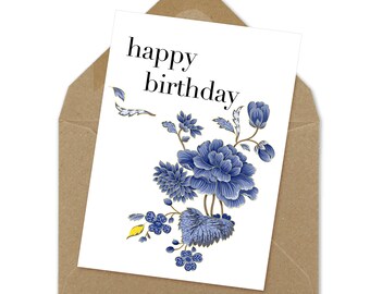 happy birthday, print at home, birthday card, printable card | A6