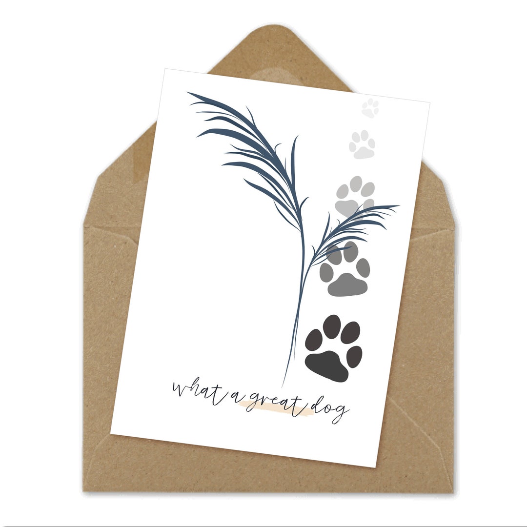 What a Great Dog, Pet Loss Card, Printable Pet Loss, Pet Sympathy ...