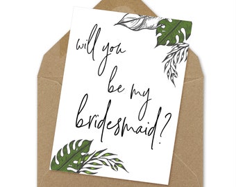 bridesmaid proposal printable card | A6