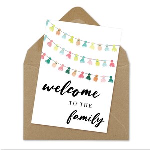bienvenue dans la famille carte *verticale* | bienvenue imprimable