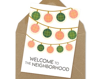 welcome to the neighborhood printable card, Airbnb welcome, rental welcome, guest note, neighbor card
