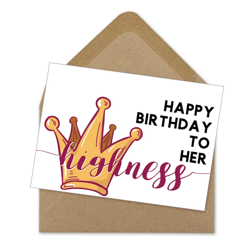 queen birthday card, print at home image 1