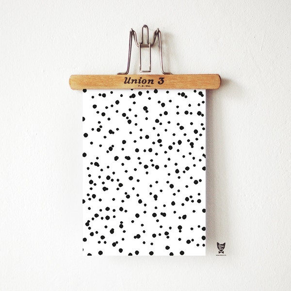 Polka Dot Pattern Poster,  16 x 20" for Jada , Minimalist Wall Art, Abstract Printable Poster,  Black And White Pattern Graphic