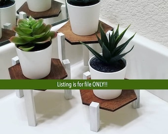 Mini Plant Stand SVG - This is for the svg FILE ONLY!! - Laser Cut Mini Plant Stand File - Glowforge File